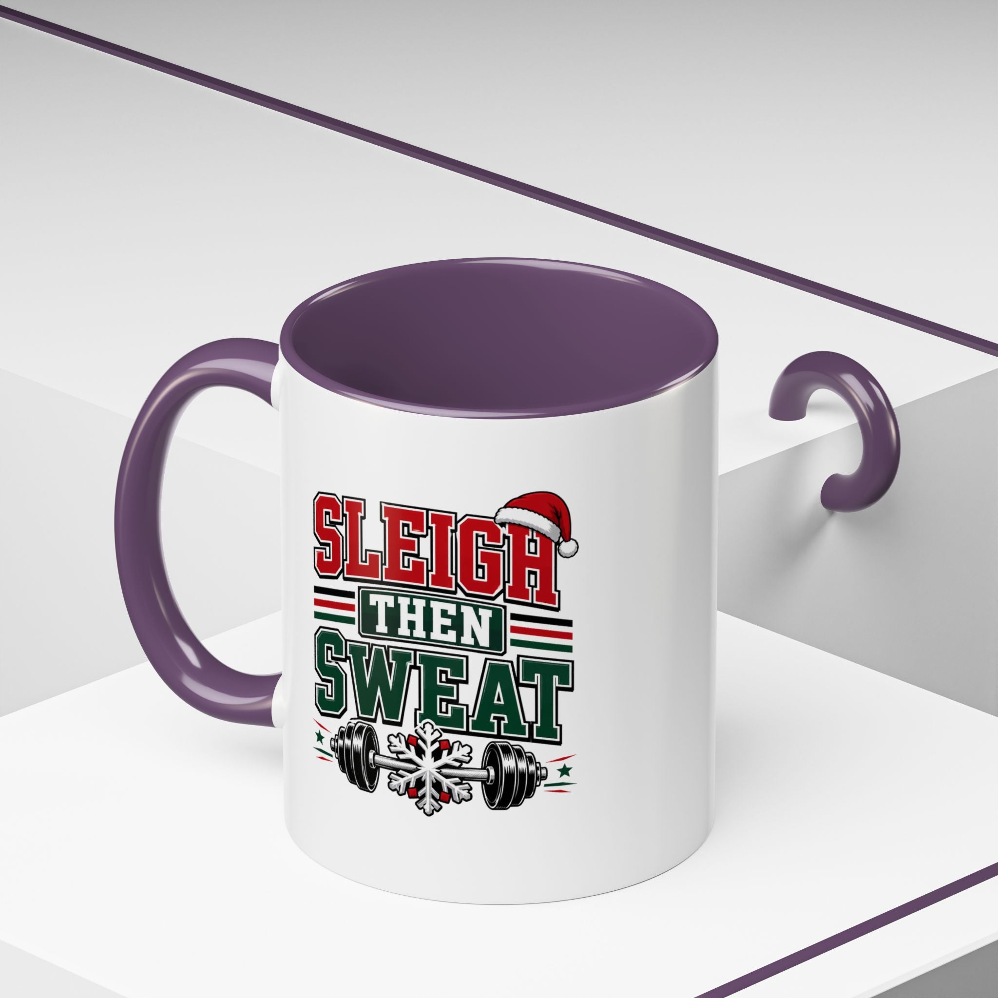 Modern Day Christmas Sleigh Then Sweat Coffee Mug