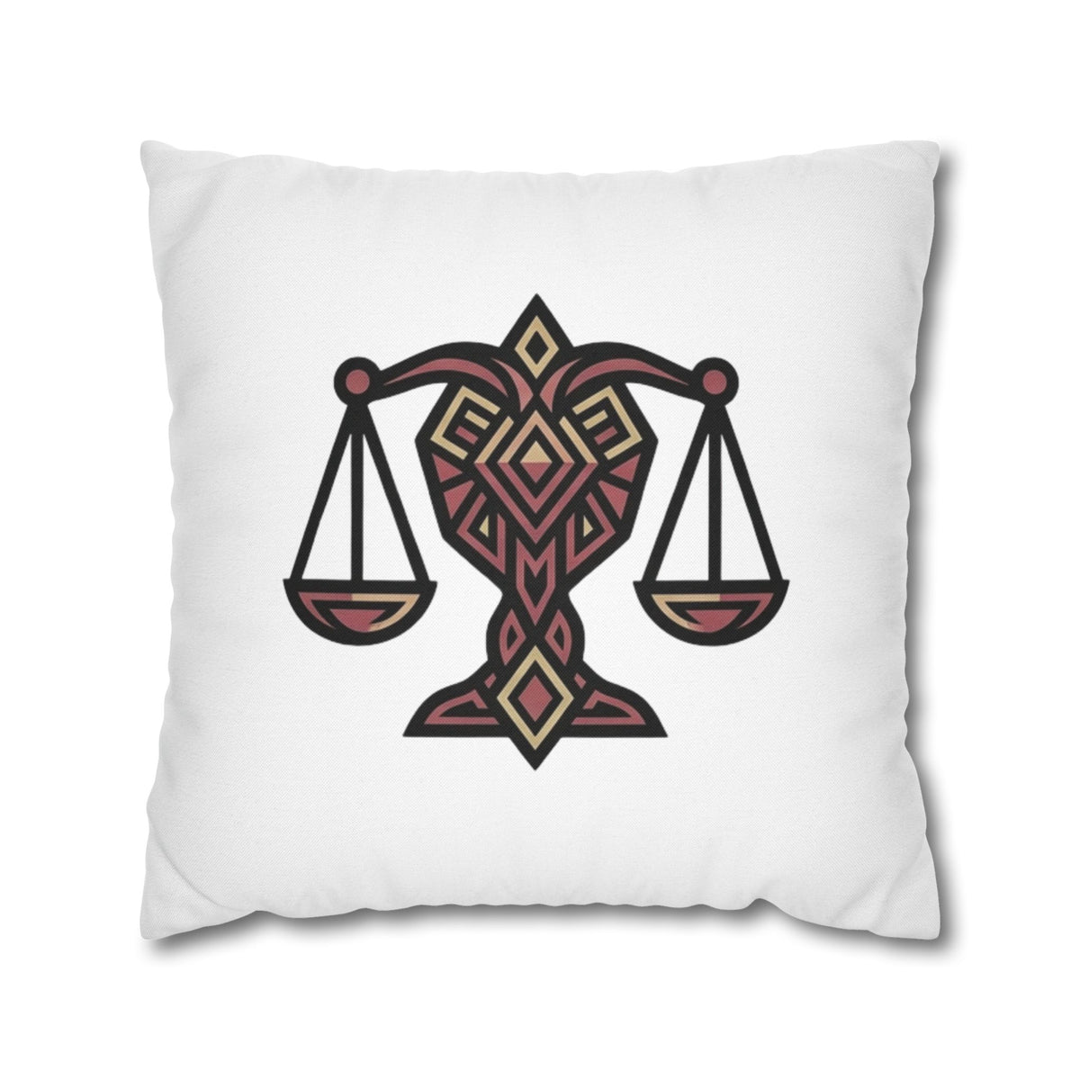 Libra Scales Decorative Pillowcase – Zodiac Balance Throw Pillow Cover