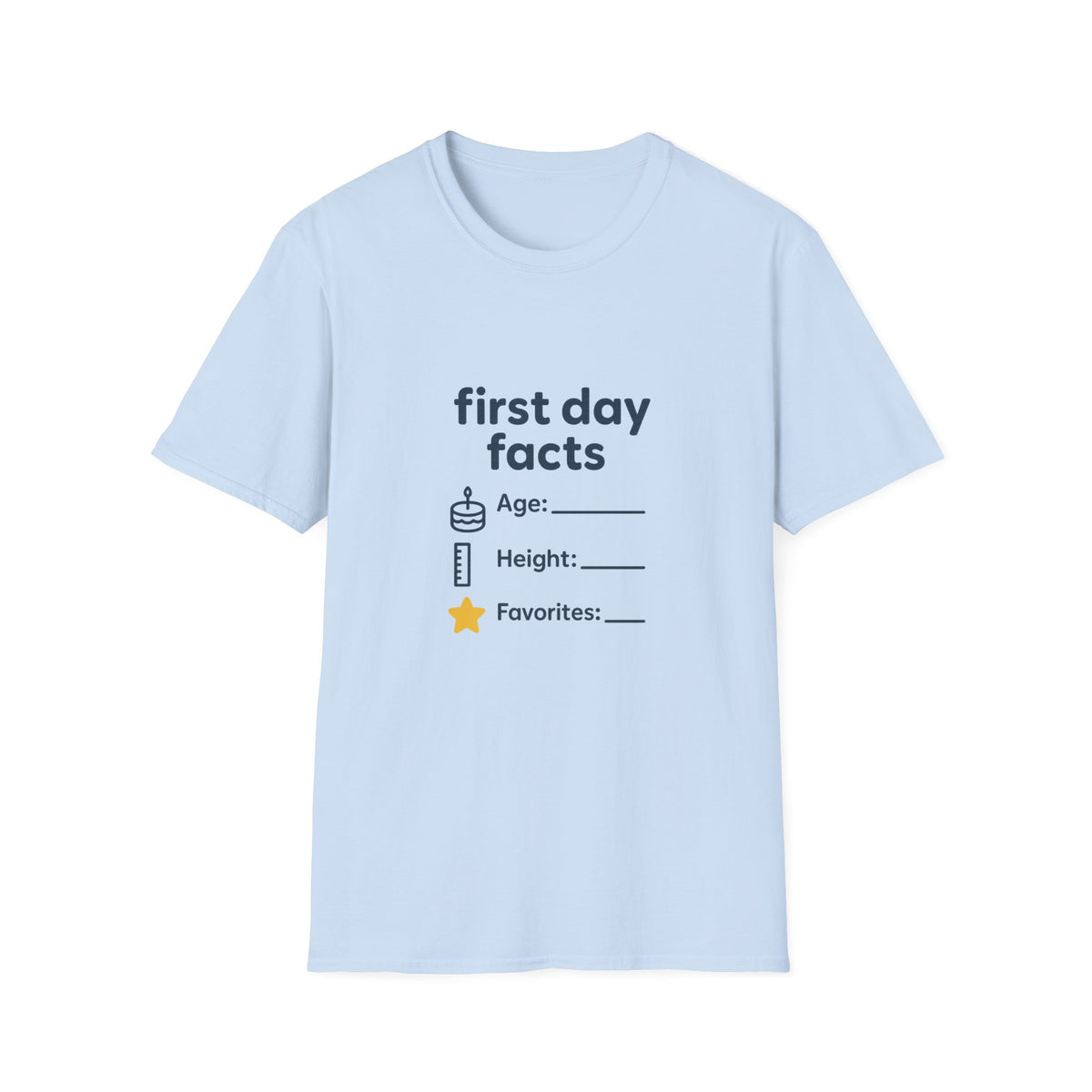 T-Shirt — "First Day Facts" Casual Graphic Tee for Students & Teachers - Trending Now - August 2026