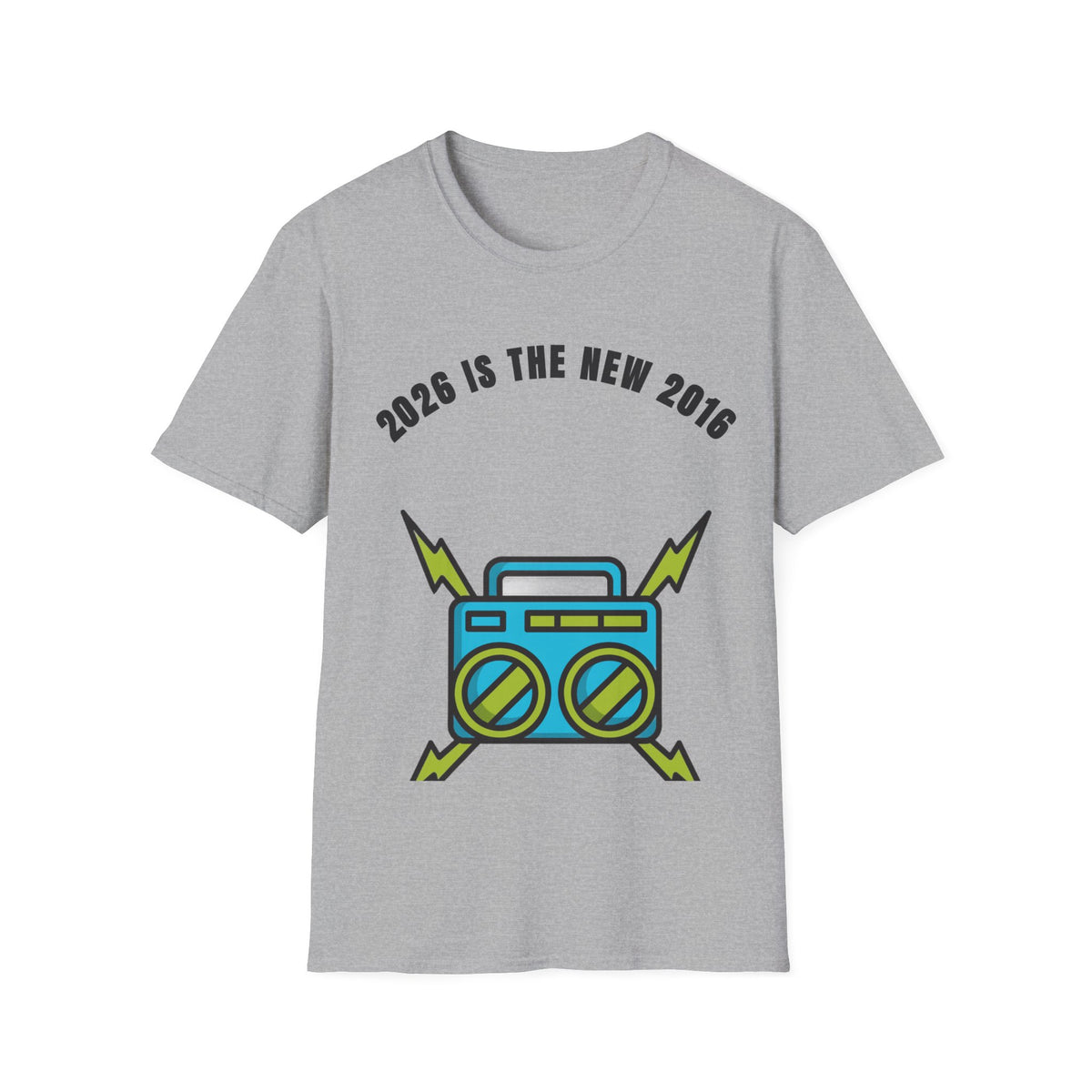 2026 Is The New 2016 T-Shirt — Retro Boombox Graphic Tee - Trending Now - September 2026