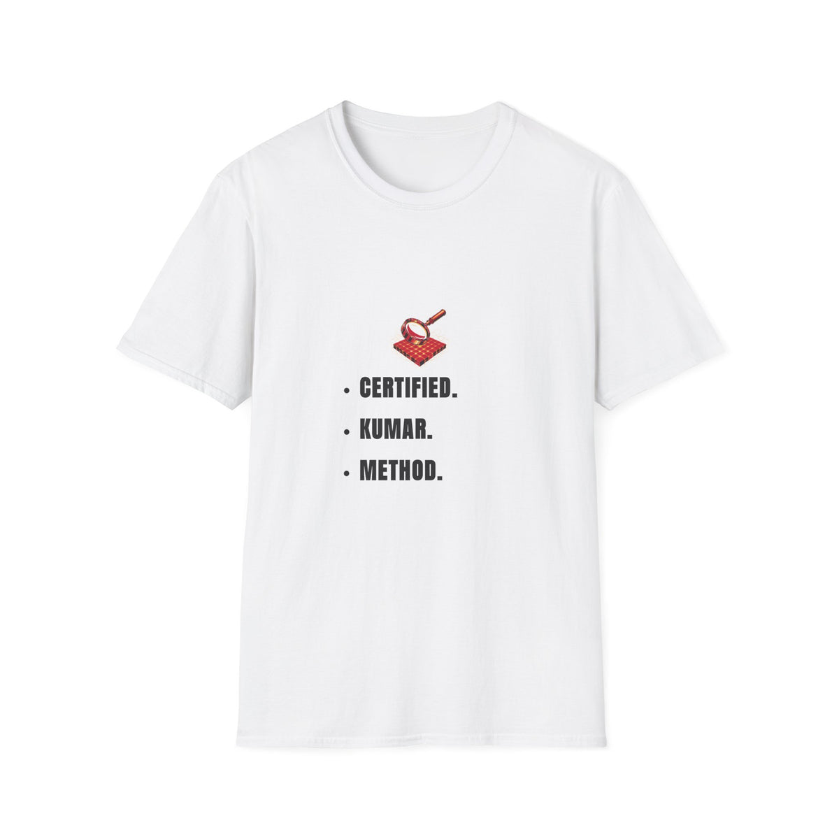 Certified Kumar Method Minimalist Red Lever Statement White Graphic Tee - Trending Now - September 2026