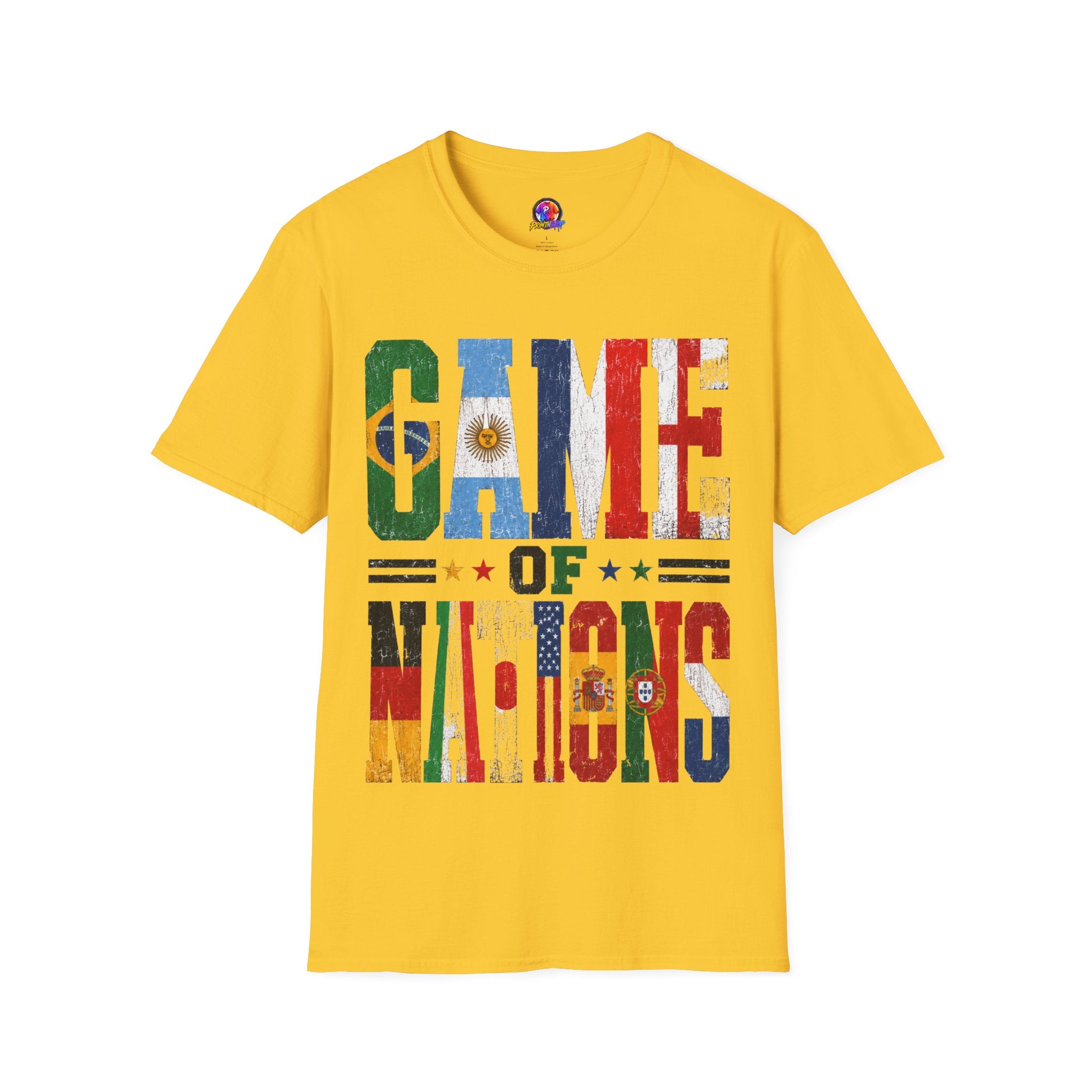 FIFA World Cup 2026 T-Shirt — 'Game of Nations' Vintage Flag Soccer Graphic Tee
