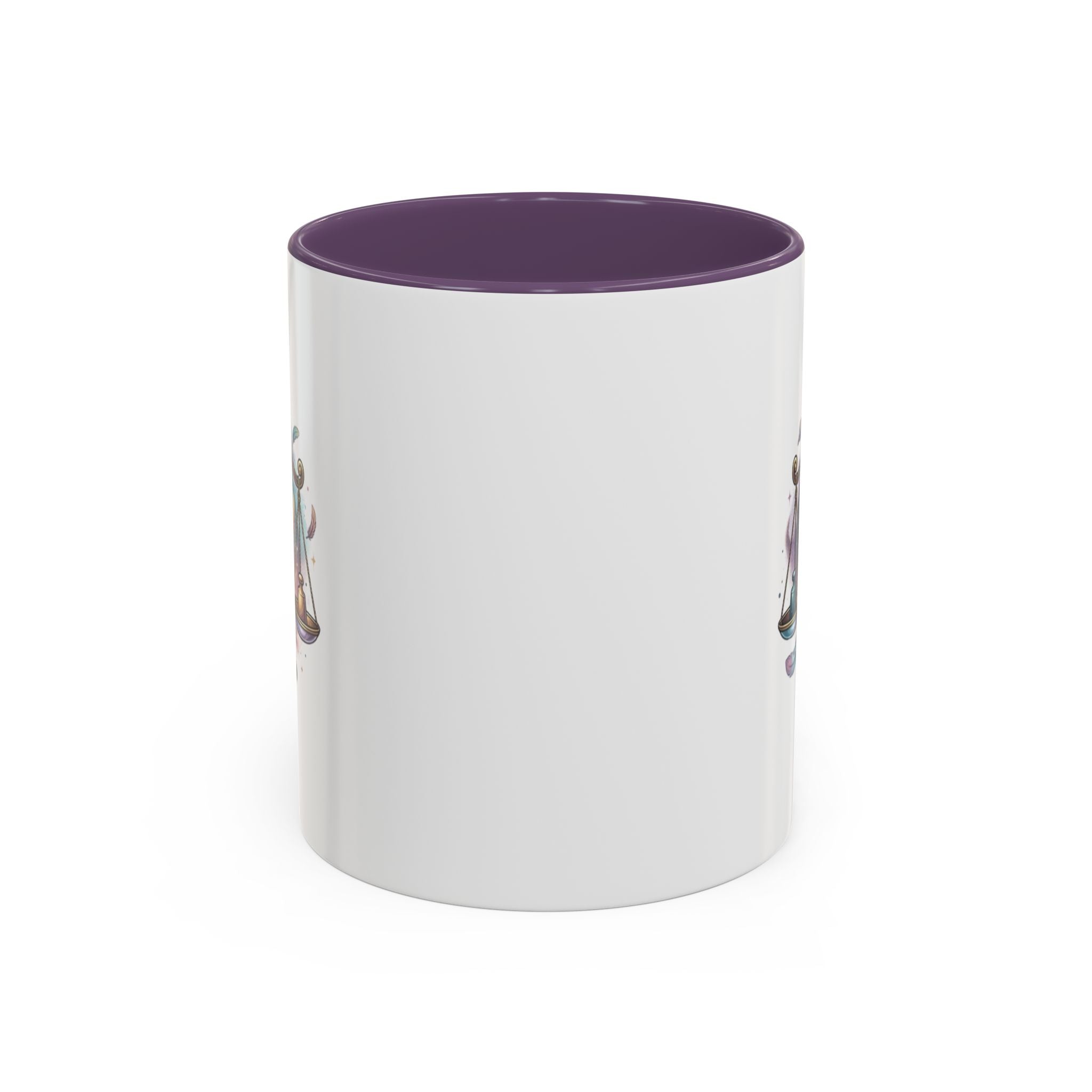Libra Zodiac Scales Accent Coffee Mug — Astrology Constellation Gift