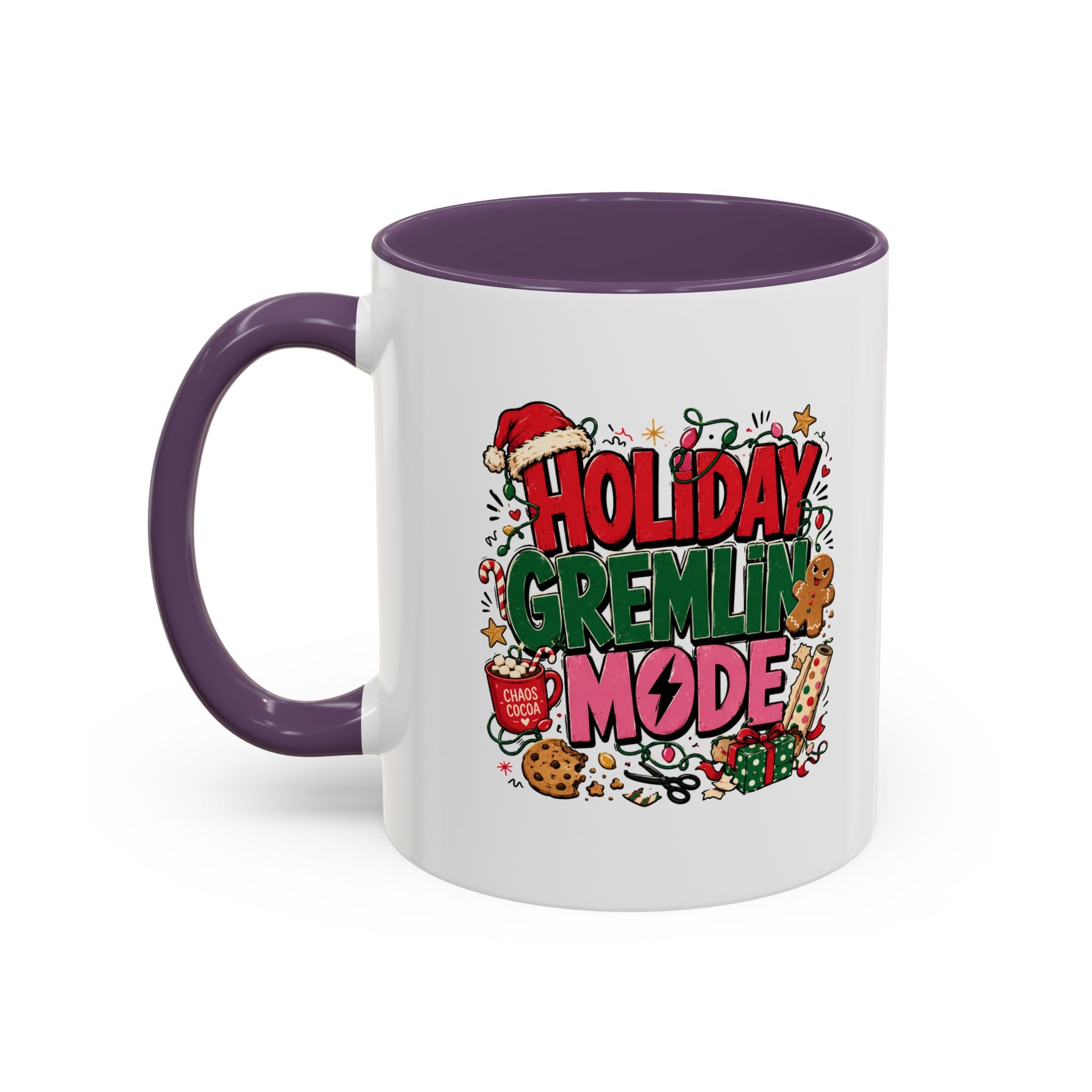 Modern Day Christmas Holiday Gremlin Mode Coffee Mug — Funny Christmas Accent Mug