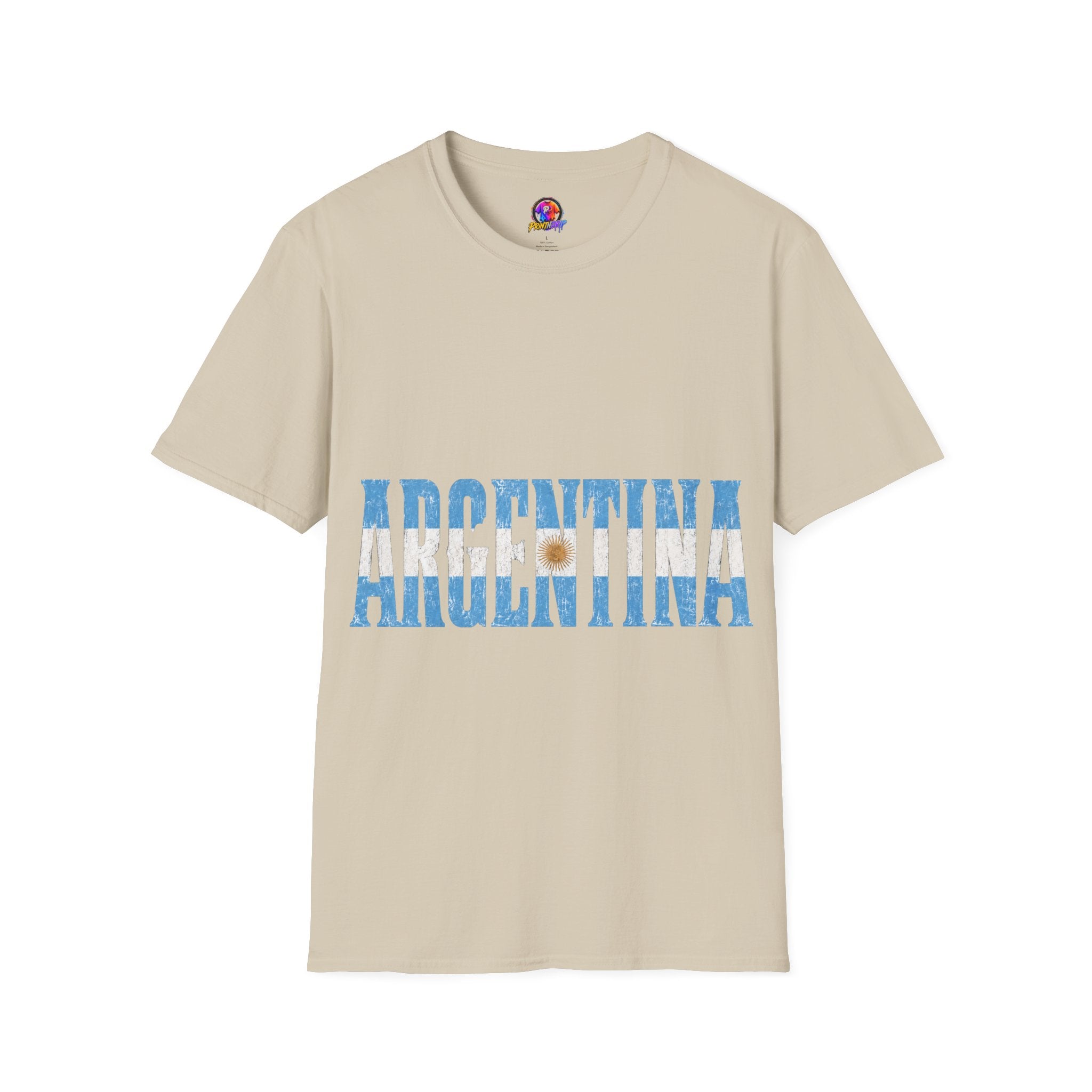 Argentina Beach Vibes T-Shirt — Distressed Blue "ARGENTINA" Graphic