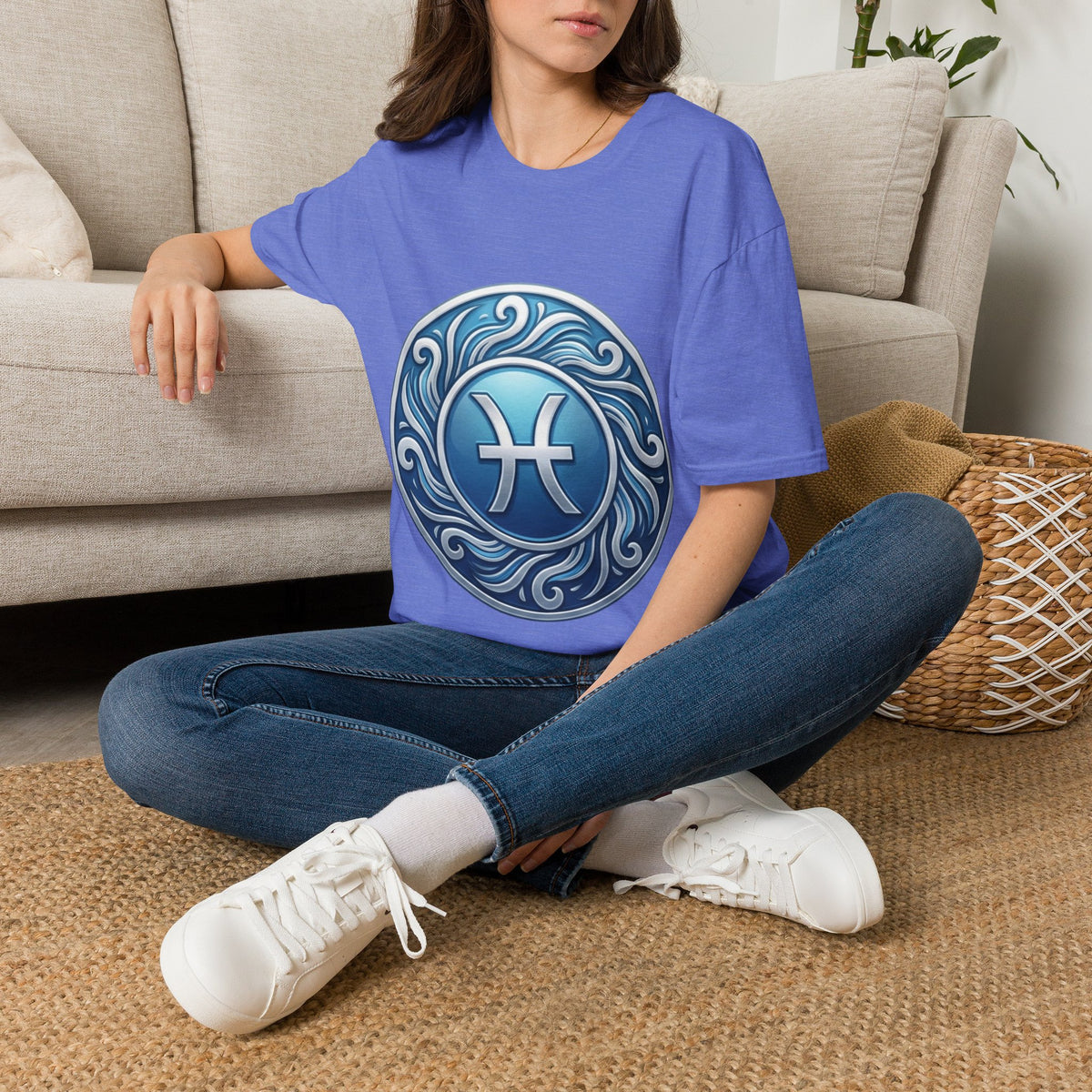 Pisces Zodiac T-Shirt – Blue Water Sign Astrology Tee