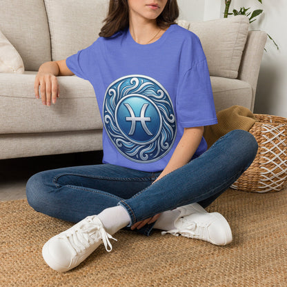 Pisces Zodiac T-Shirt – Blue Water Sign Astrology Tee