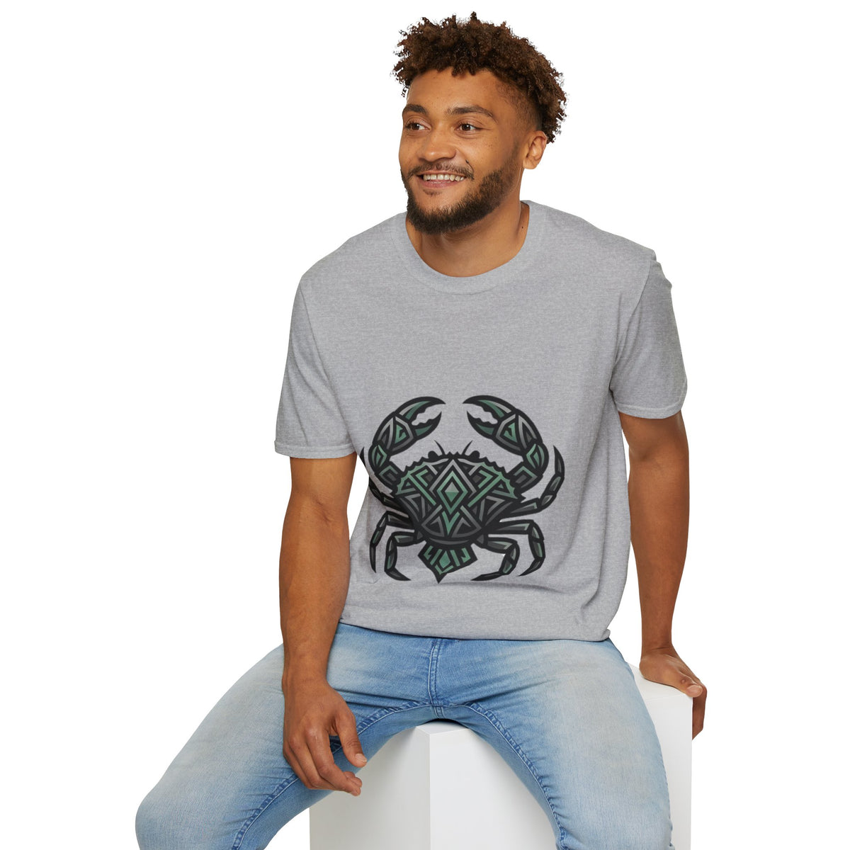 Cancer Zodiac Crab Tribal Graphic T-Shirt — Nautical Beachy Zodiac Style