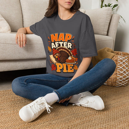 Nap After Pie T-Shirt — Funny Thanksgiving Turkey Tee
