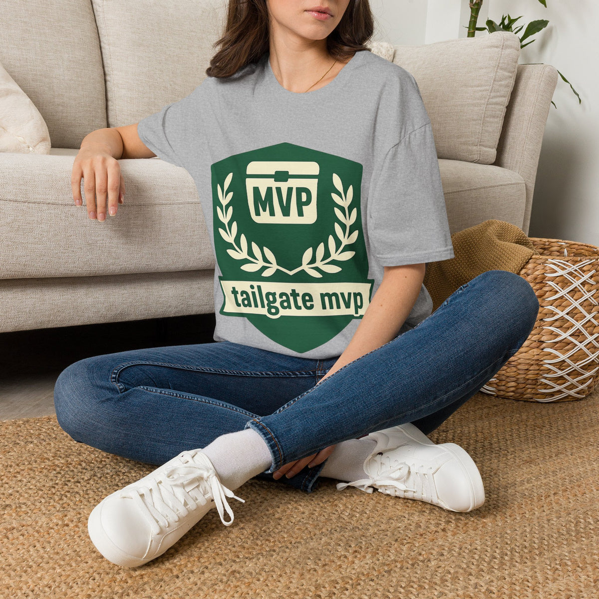 MVP Tailgate T-Shirt — Vintage Green MVP Badge Tee - Trending Now - August 2026