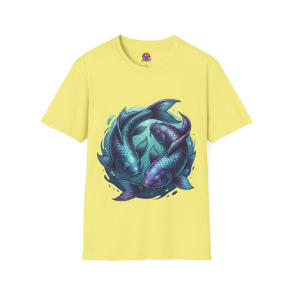Koi Fish Circle T-Shirt — Artistic Yin Yang Aquatic Tee