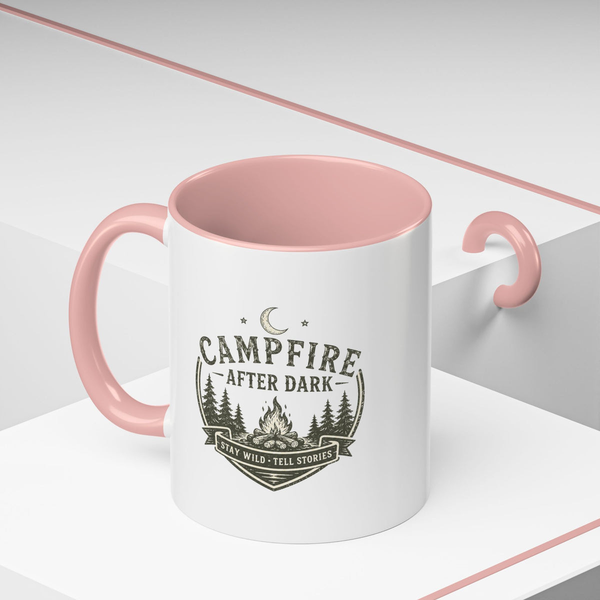 Milo Bailey Dog Dad Mom Campfire Coffee Mug – “Campfire After Dark” Rustic Camping  Accent Mug