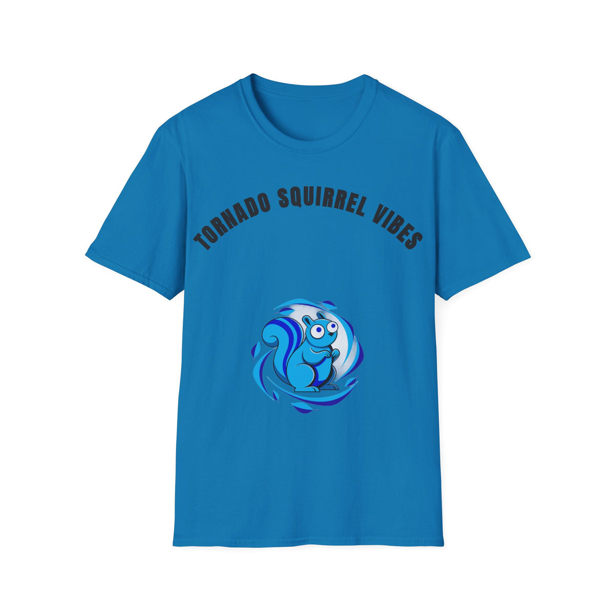 T-Shirt — "Tornado Squirrel Vibes" Graphic Tee | Cute Whimsical Squirrel Swirl Design - Trending Now - September 2026