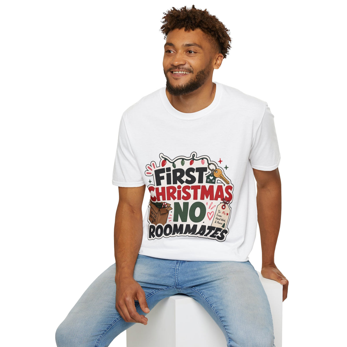 First Christmas No Roommates T-Shirt — Funny Holiday New Home Tee