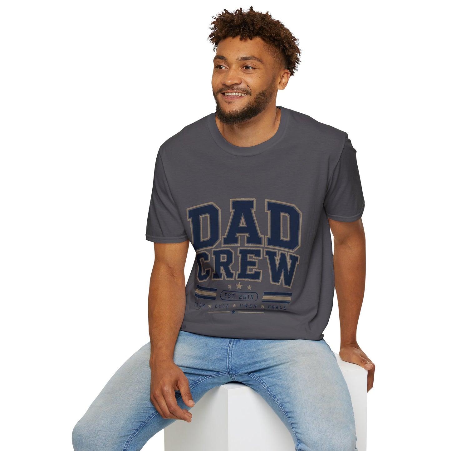 Dad Crew T-Shirt — Vintage Collegiate "DAD CREW" Father's Day Tee