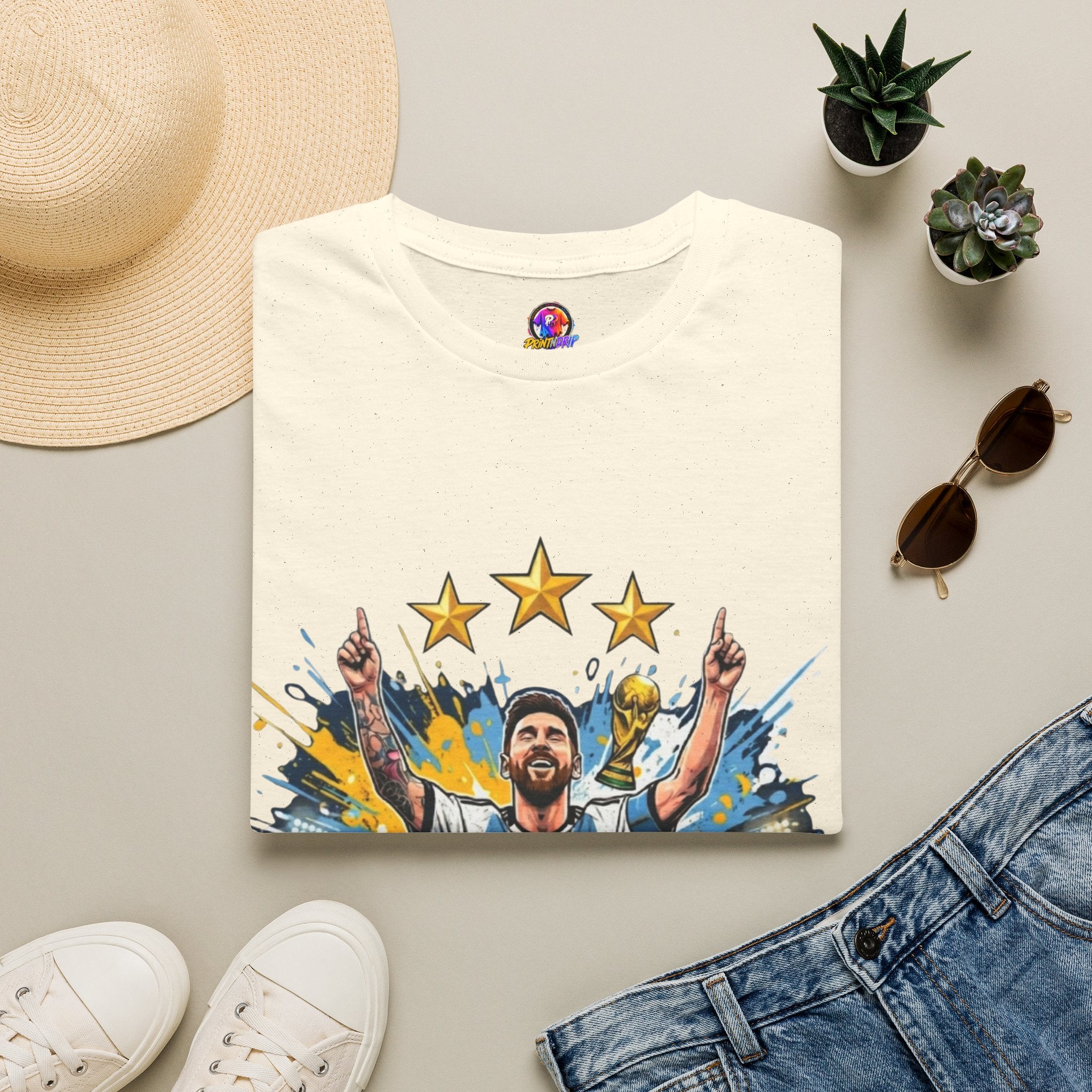 Argentina Messi Soccer T‑Shirt — World Cup Champion Fan Tee