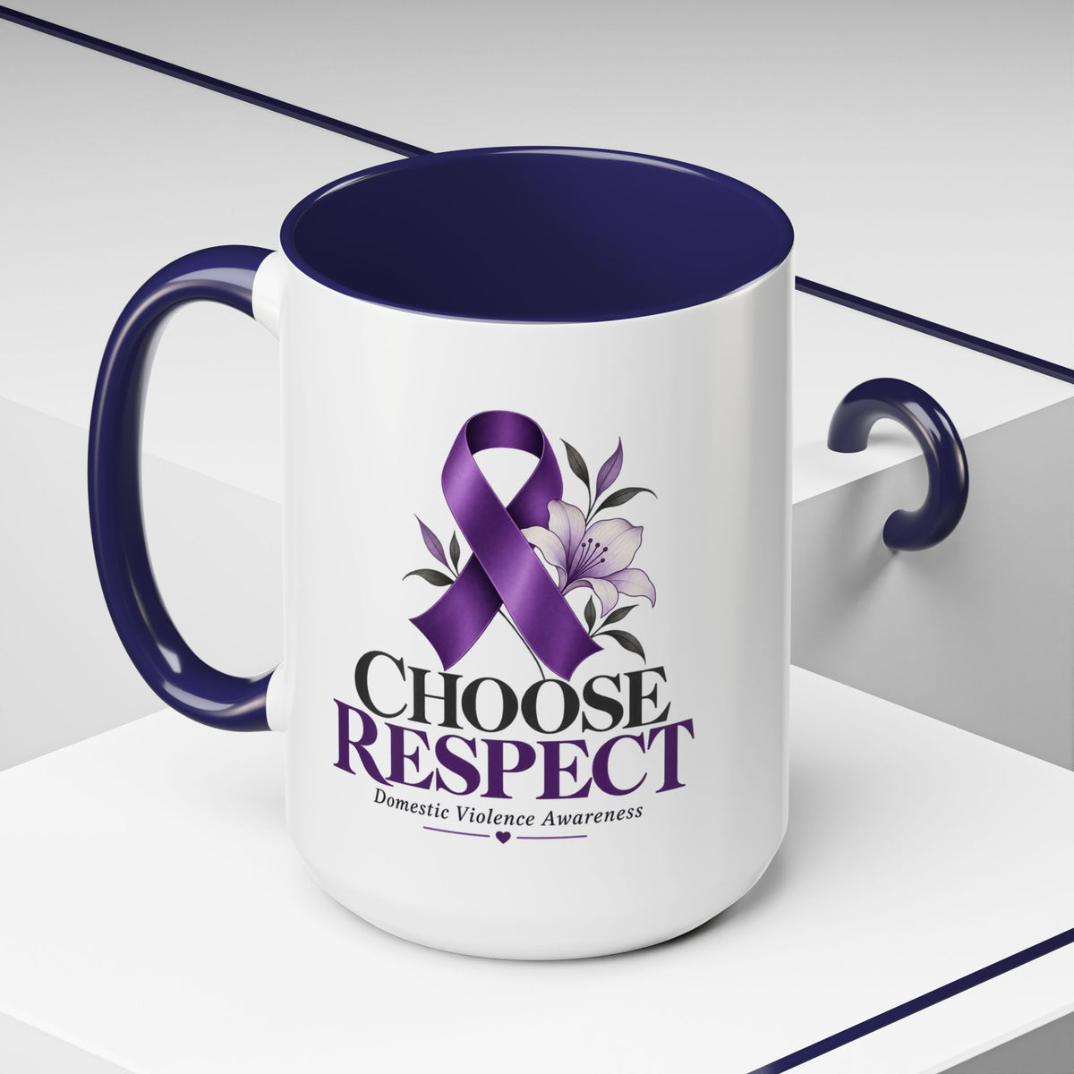 Choose Respect - Domestic Violence Awareness Coffee Mug (Accent, 11/15oz)