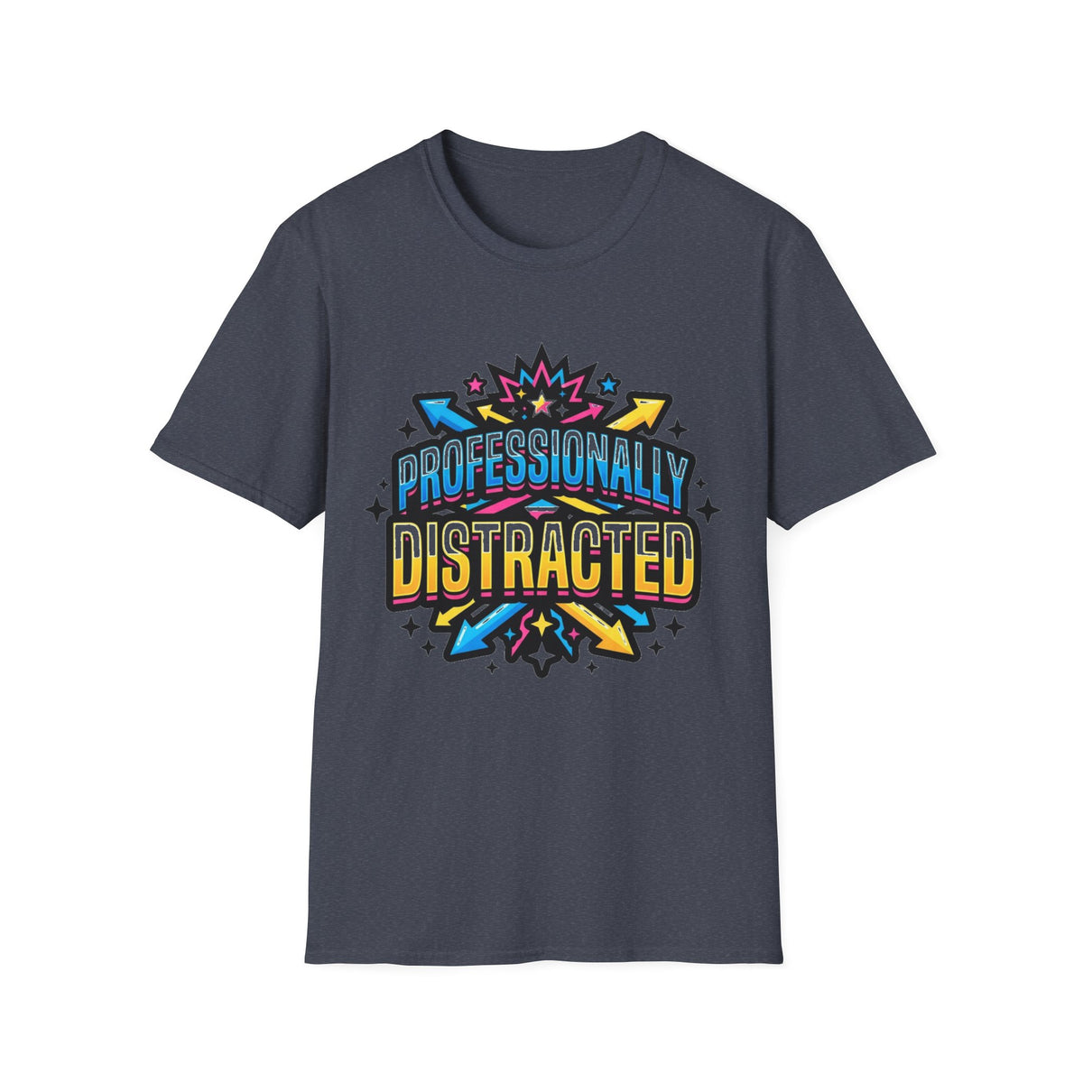 Black T-Shirt with Colorful Carnival 'Unvaccinated' Graphic – Statement Tee for Festivals & Activism - Trending Now - August 2026