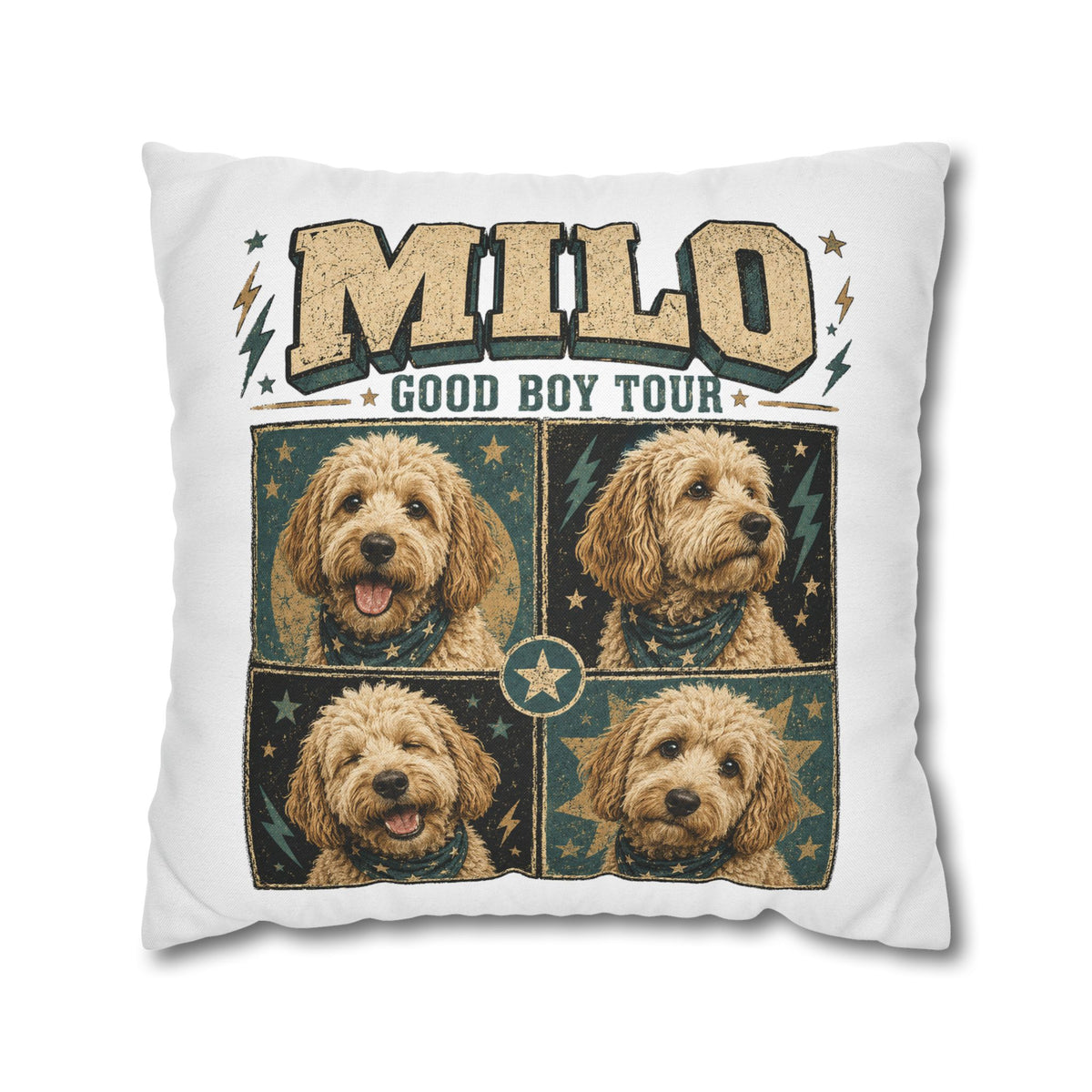 Milo 'Good Boy Tour' Decorative Pillowcase Milo Bailey Dog Dad Mom