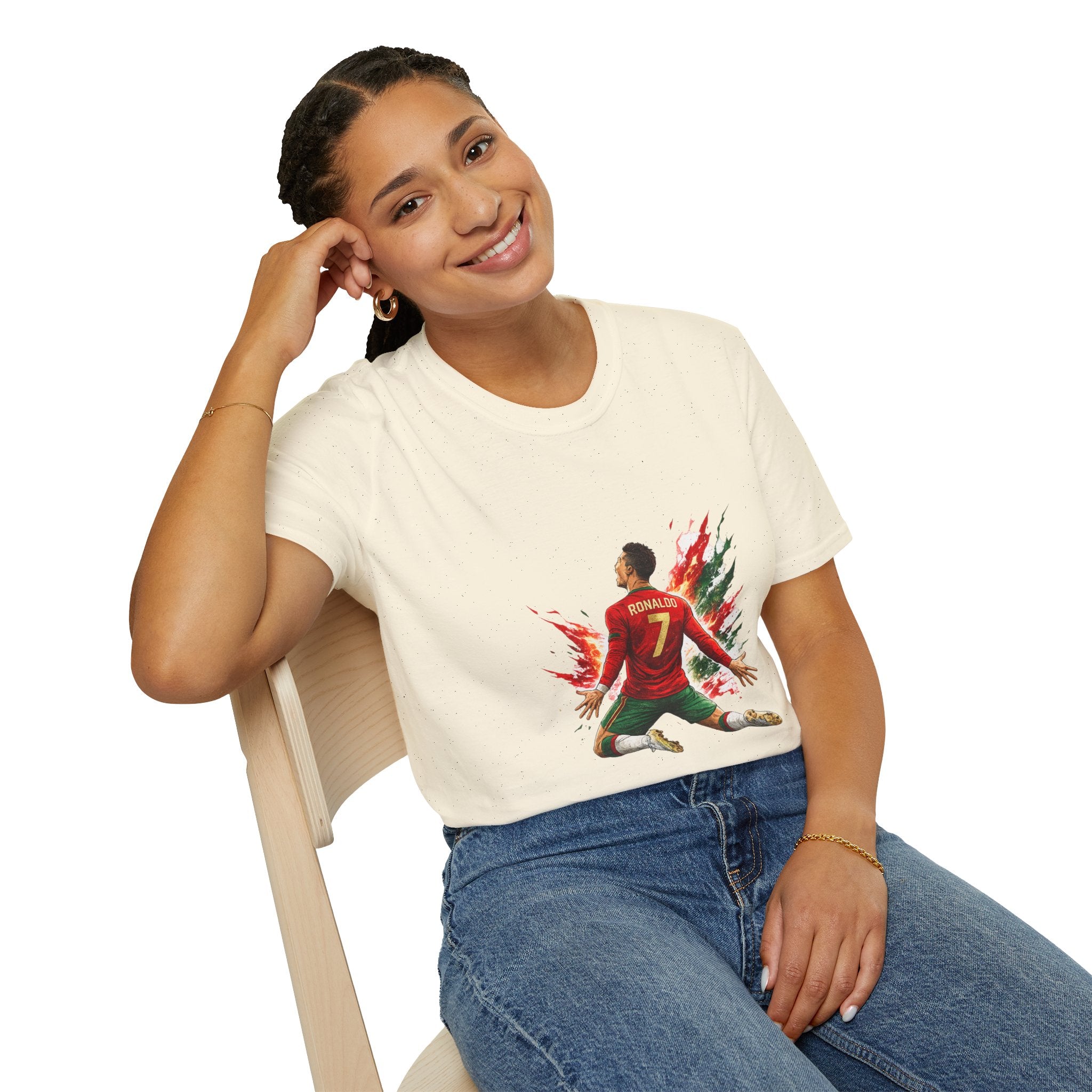 Portugal Soccer Player #7 Graphic T‑Shirt — Dynamic Portugal Fan Tee