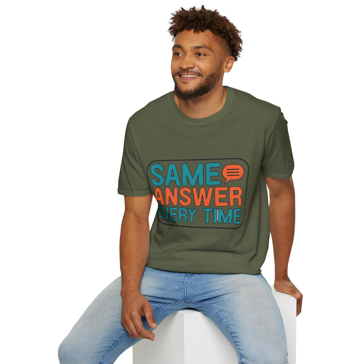 Same Answer Every Time T-Shirt — Funny Retro Speech Bubble Graphic Tee - Trending Now - August 2026