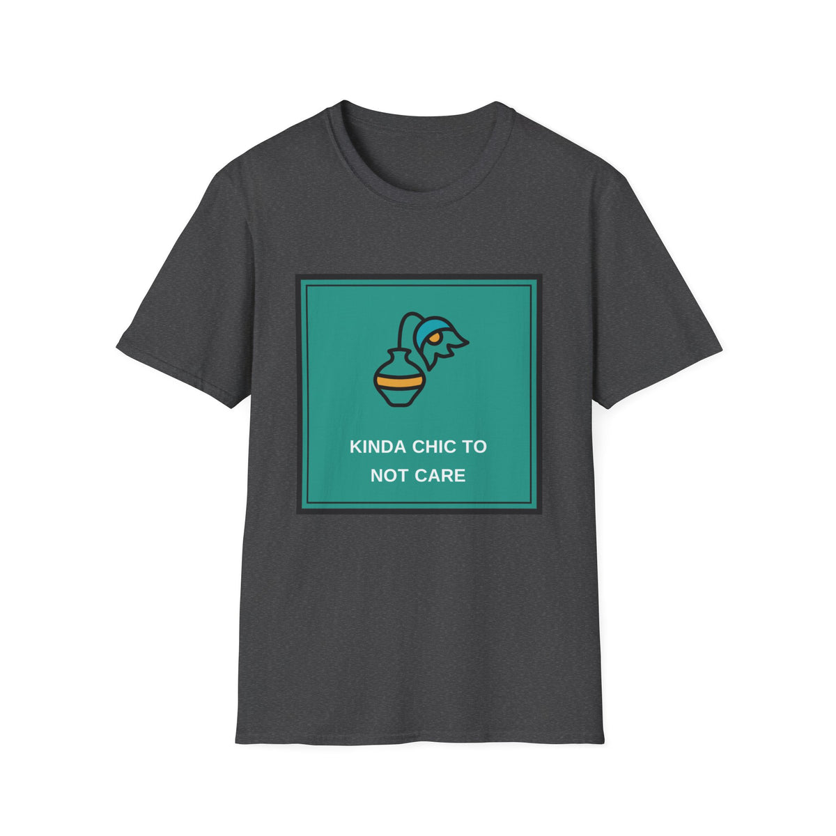 Graphic Tee — "Kinda Chic To Not Care" Minimalist Vase Design - Trending Now - August 2026