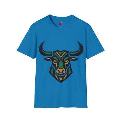 Bull Head Graphic T-Shirt — Tribal Geometric Rodeo Tee