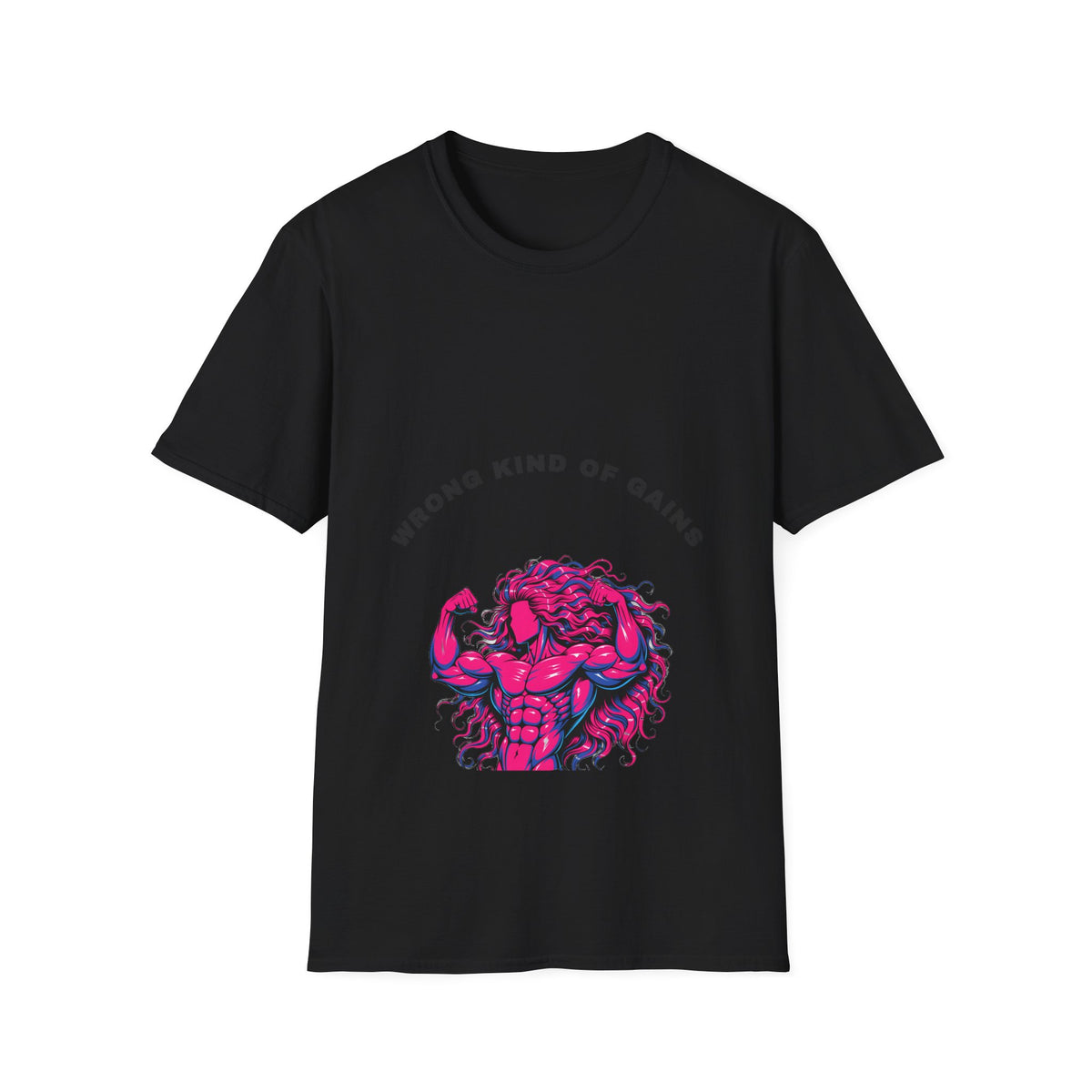 Wrong Kind of Gains Funny Bodybuilder Monster White Graphic Tee - Trending Now - September 2026