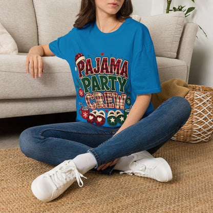 Pajama Party Crew T‑Shirt — Festive Christmas Lounge Tee
