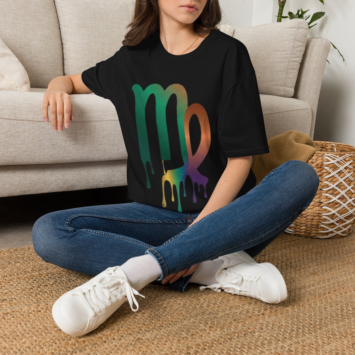 Virgo Zodiac Drip T-Shirt — Colorful Virgo Sign Astrology Tee
