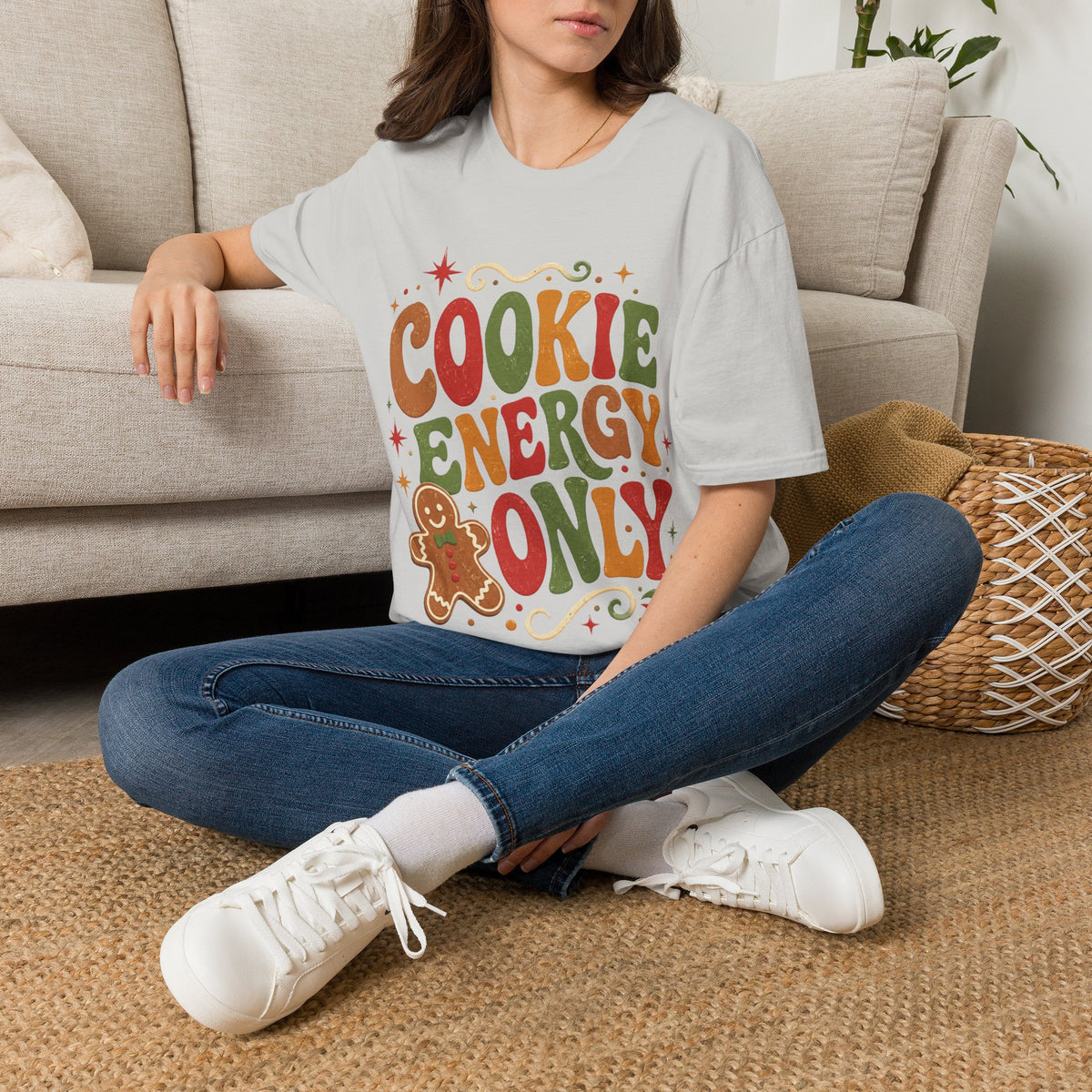 Cookie Energy Only T-Shirt — Festive Gingerbread Holiday Tee