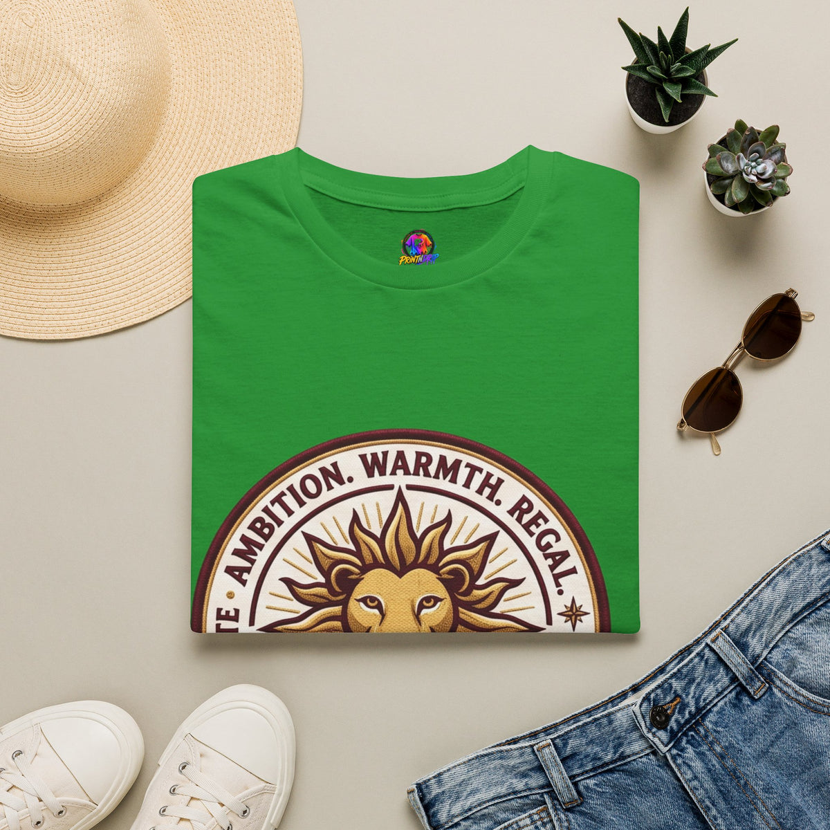 Leo Zodiac Lion T-Shirt — Ambition, Warmth & Regal Pride Graphic Tee