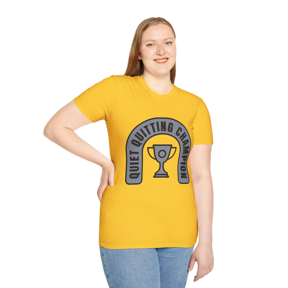 Quiet Quitting Champion T-Shirt — Funny Workplace Trophy Tee - Trending Now - August 2026