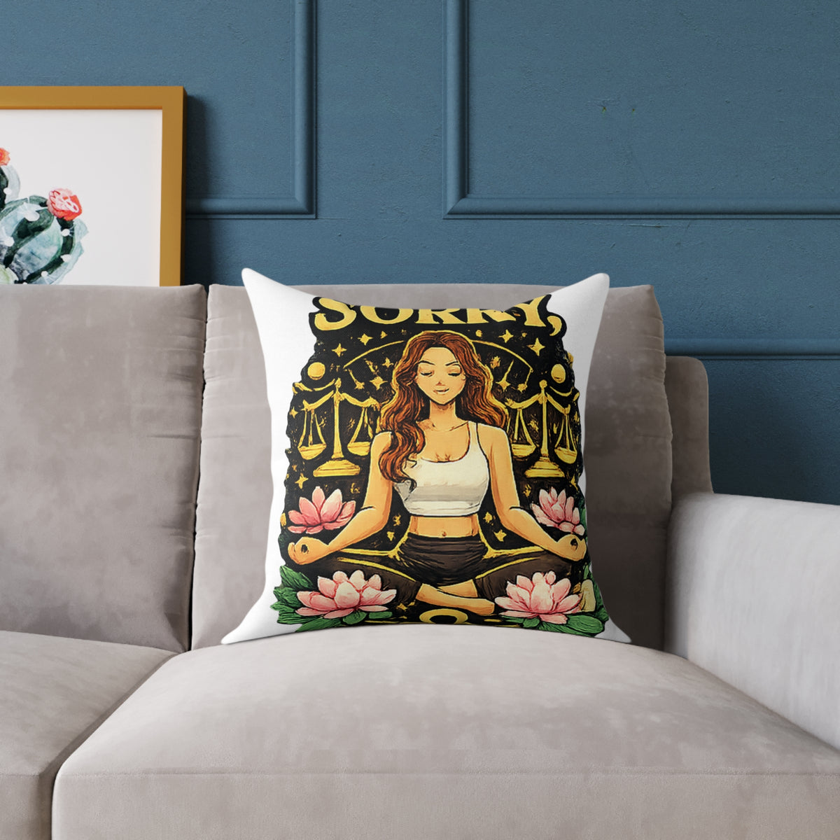 Libra Zodiac Libra Sorry Square Poly Canvas Pillow