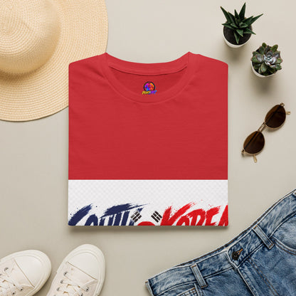 South Korea Flag Brushstroke T-Shirt — Patriotic Korean Travel Tee