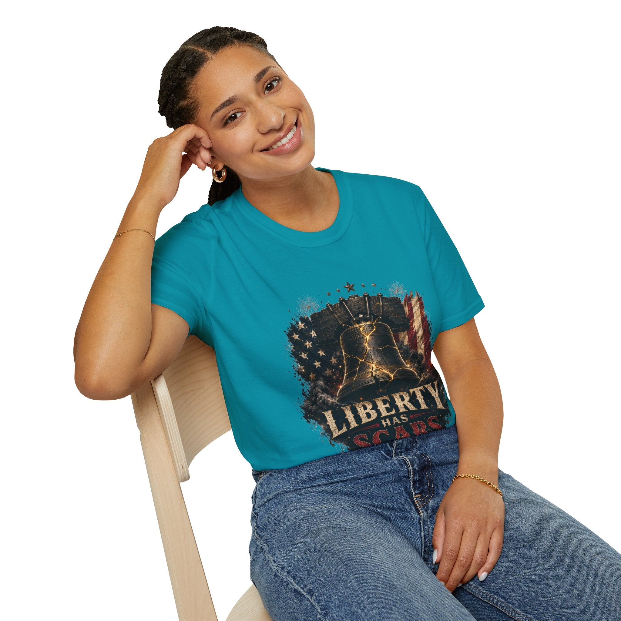 Liberty Has Scars T-Shirt — Vintage Liberty Bell Patriotic Tee
