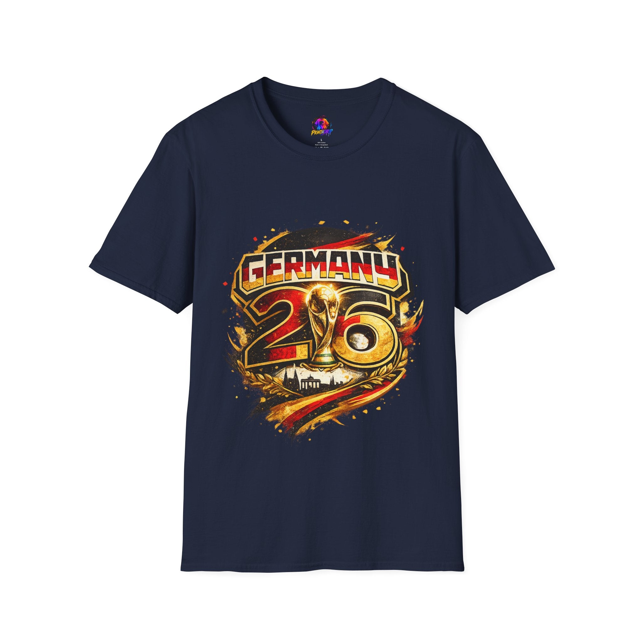 Germany 26 Skull Graphic T‑Shirt — Retro Soccer Fan Tee
