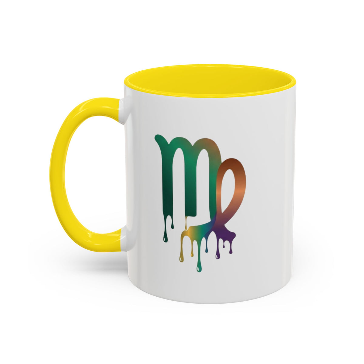 Virgo Zodiac Virgo Drip Accent Coffee Mug — Colorful Zodiac Astrology Gift
