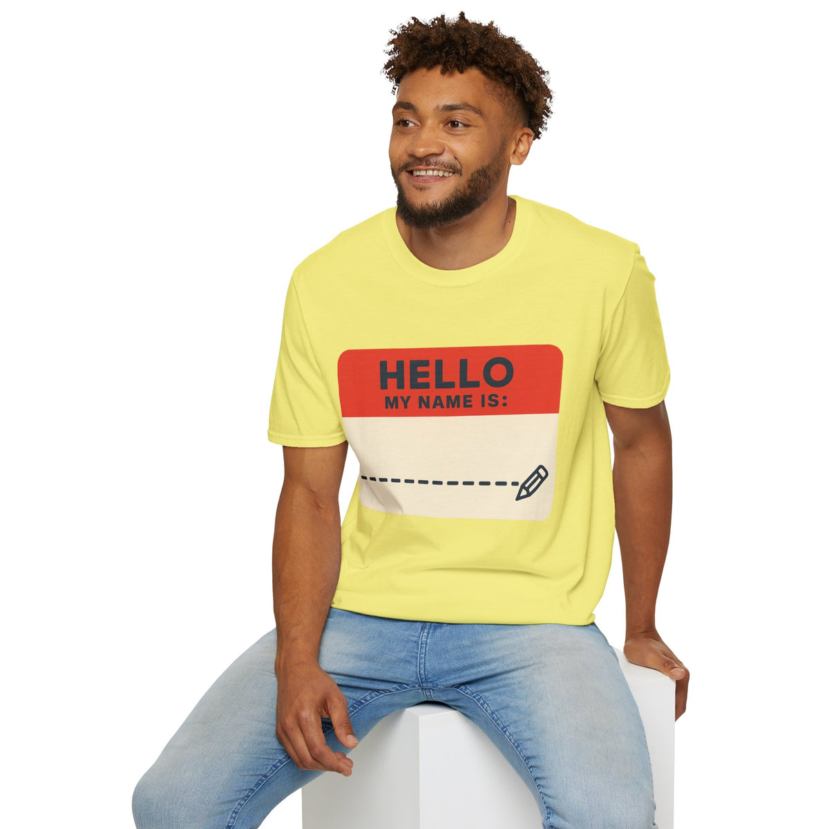 Hello My Name Is Name Tag T-Shirt — Funny Novelty Graphic Tee - Trending Now - August 2026