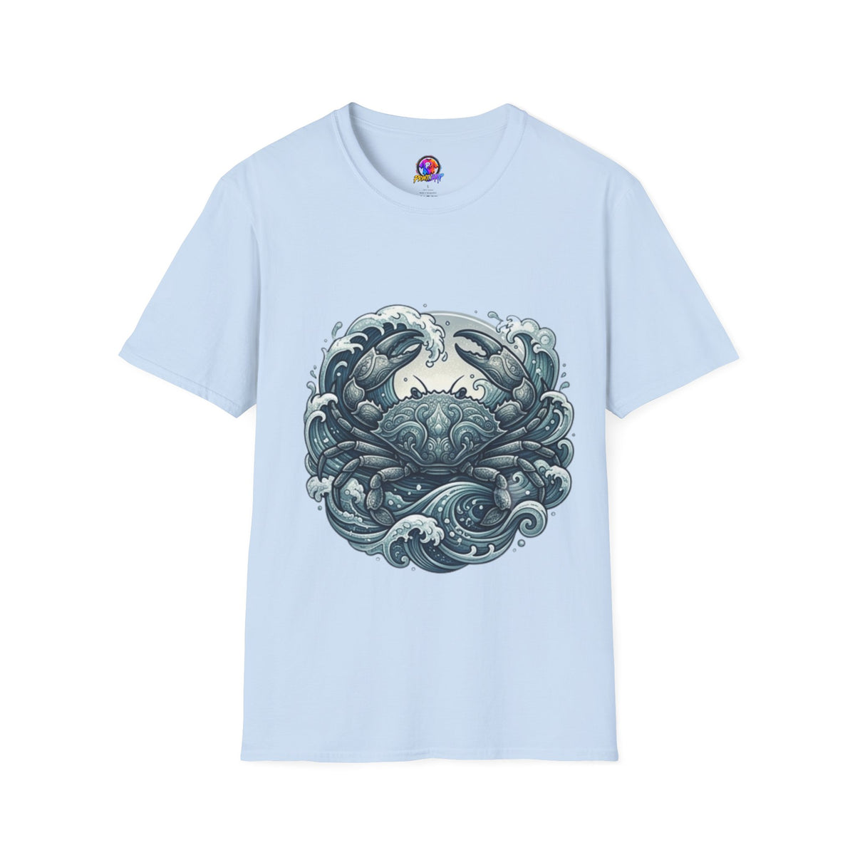 Cancer Zodiac Crab & Waves T-Shirt — Nautical Ocean Art Tee