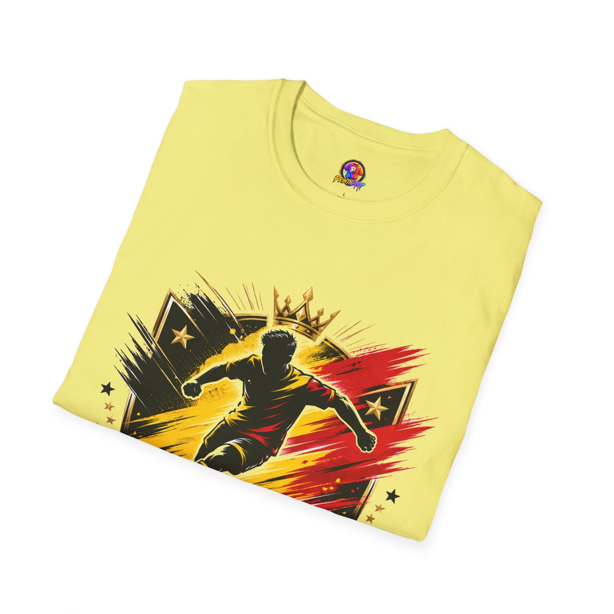 Belgium Soccer T-Shirt — 'Tricolor Strike' Graphic Jersey Tee