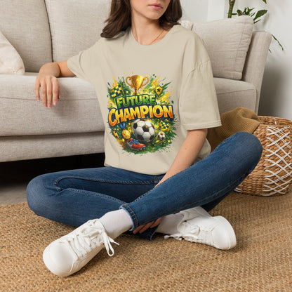 Kids Future Champion Soccer T-Shirt — Kids’ Sports Trophy Graphic Tee