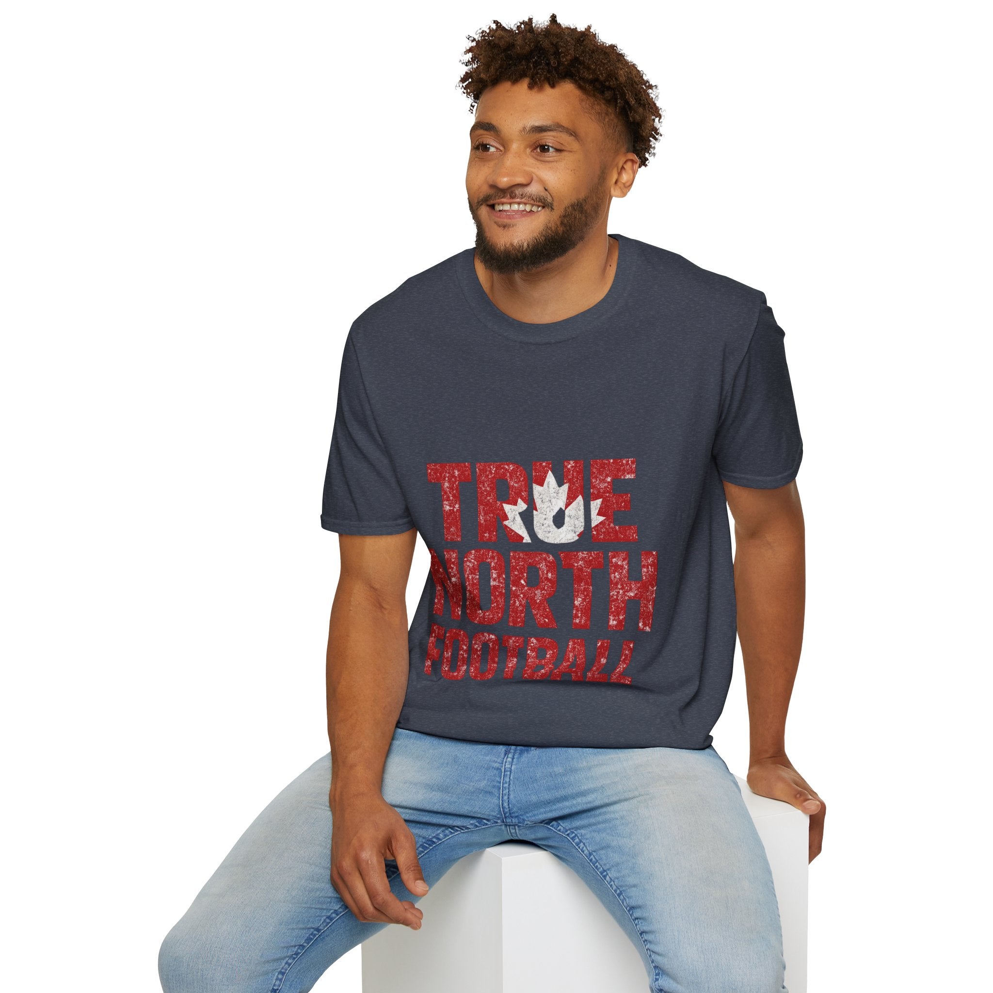 Canada True North Football T-Shirt — Vintage Canadian Maple Leaf Team Tee
