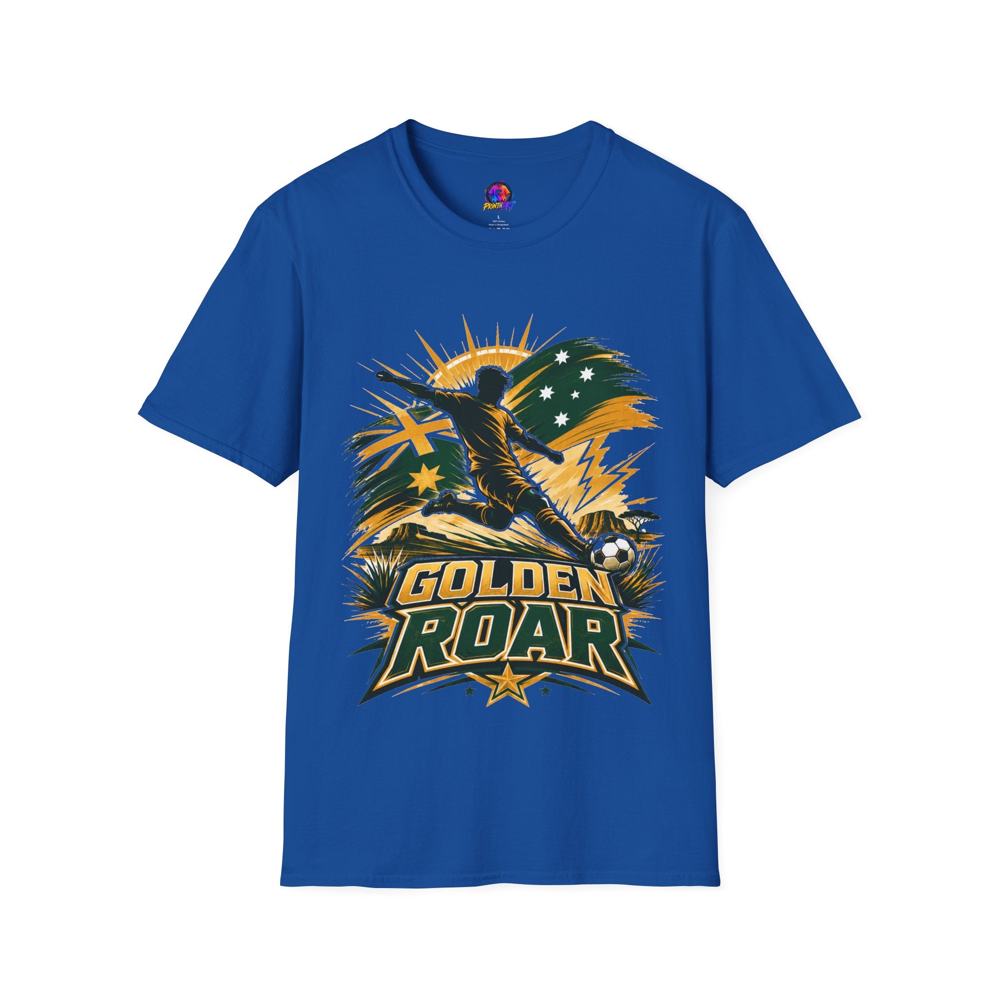 Australia Golden Roar Soccer T-Shirt — Australian Football Fan Tee