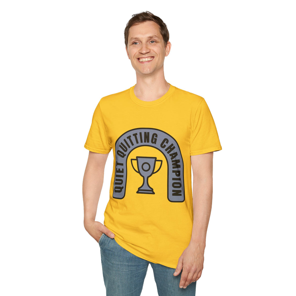 Quiet Quitting Champion T-Shirt — Funny Workplace Trophy Tee - Trending Now - August 2026