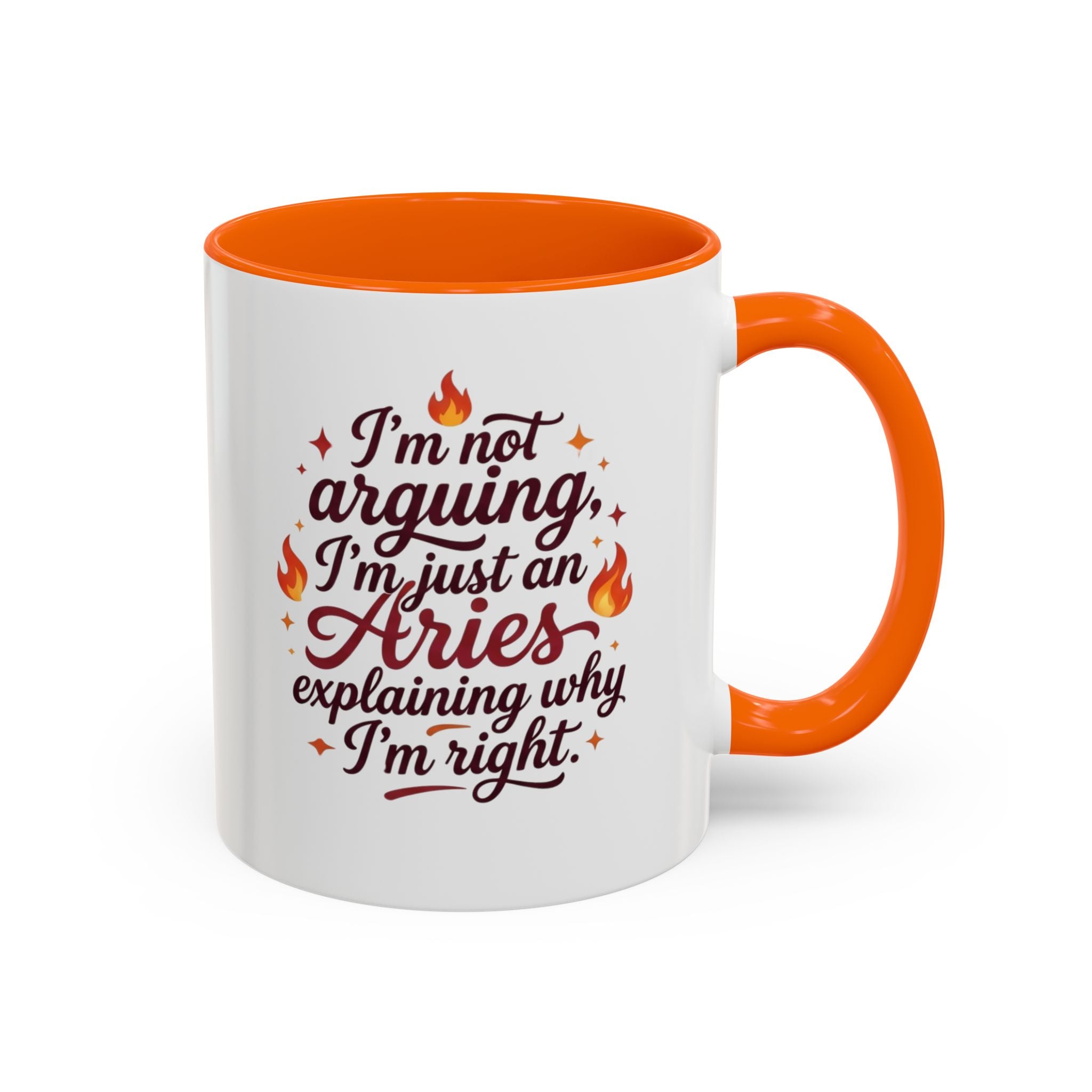 Aries Coffee Mug - “I’m Not Arguing, I’m Just an Aries Explaining Why I’m Right” Accent Mug