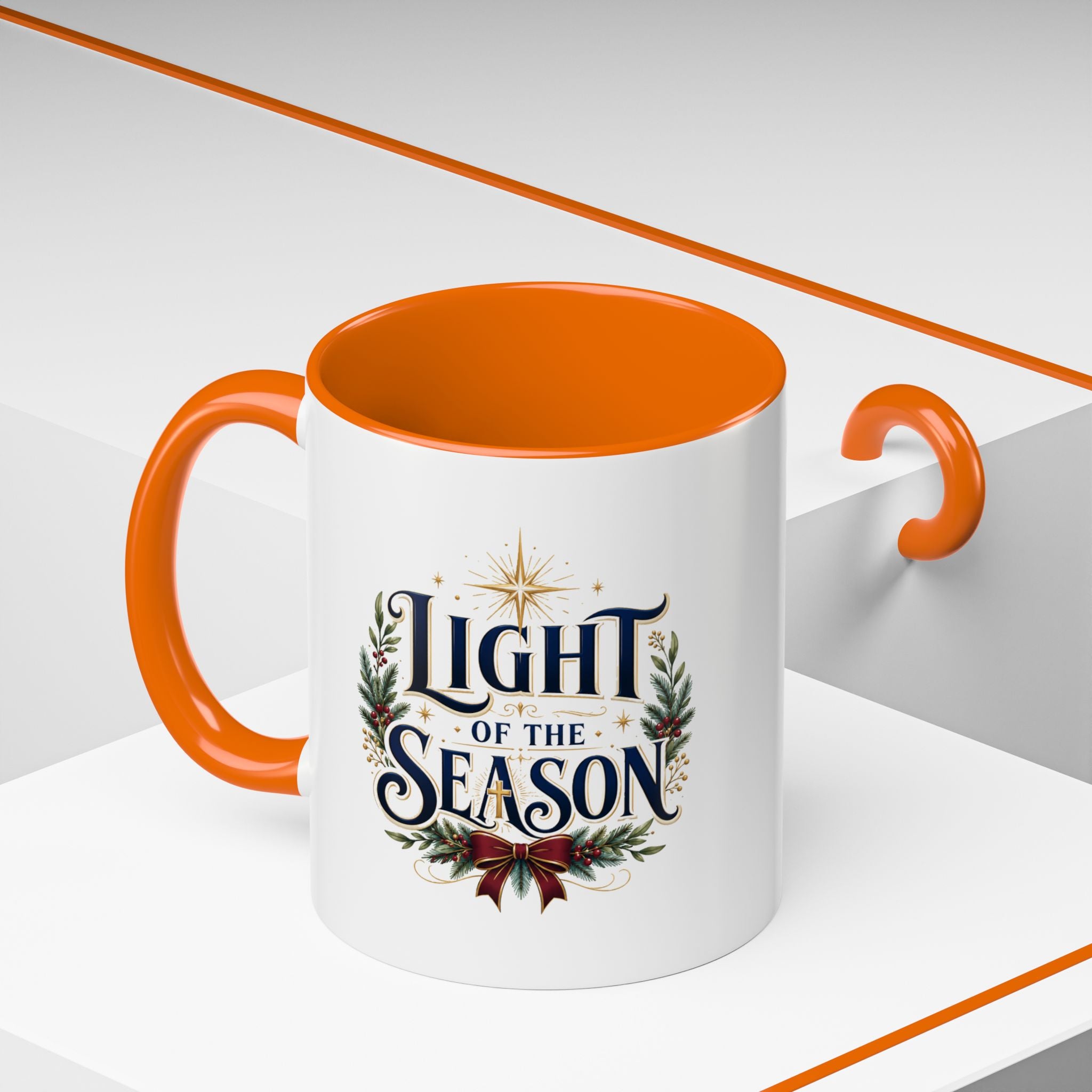 Christmas Light of the Season Accent Coffee Mug — Holiday Christmas Tea Cup