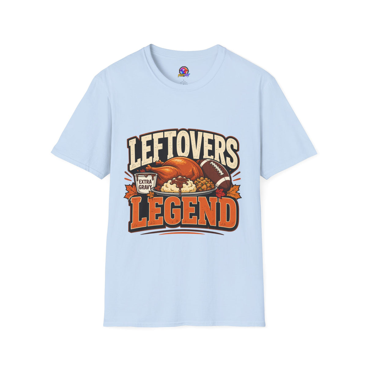Thanksgiving T-Shirt Leftovers Legend T-Shirt — Thanksgiving Football Turkey Graphic Tee