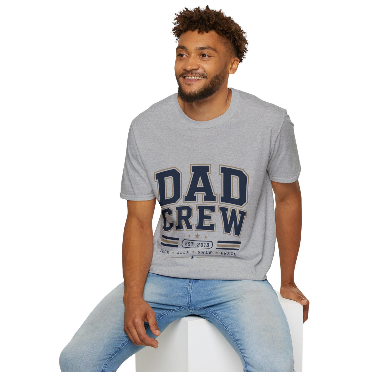 Dad Crew T-Shirt — Vintage Collegiate "DAD CREW" Father's Day Tee