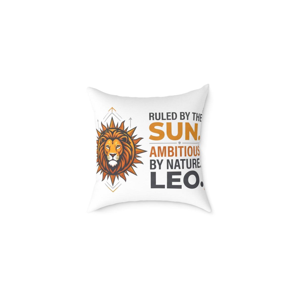 Leo Zodiac Ruled By The Sun Square Poly Canvas Pillow